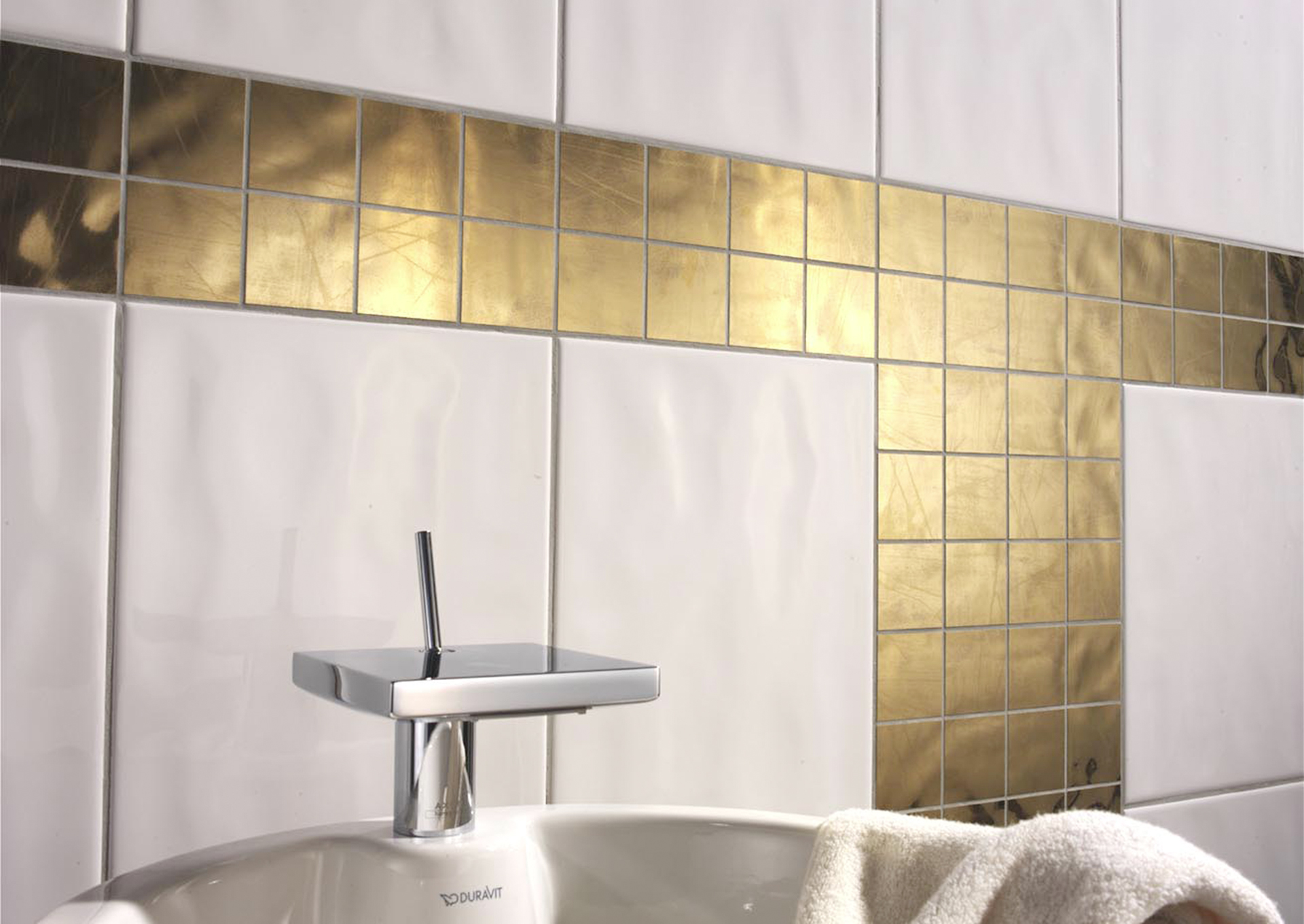 Gold Tiles realgold 7.2x7.2 Steingut, 7mm